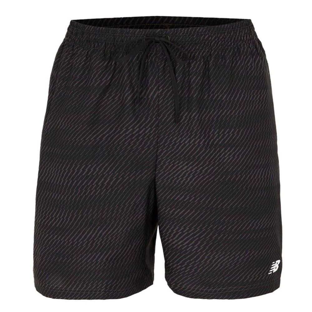 New Balance Mens Elasticated Waist Running Shorts / Black Print